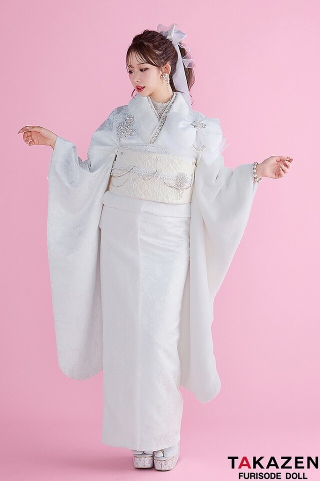 TAKAZENの振袖 /白色/キュート/その他/ ヘップバーンシュシュ 白