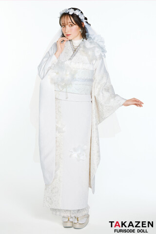 TAKAZENの振袖 /白色/ピンク色/グラマラス/その他/ 最新作モード 白