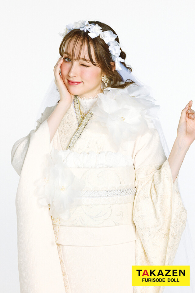 TAKAZENの振袖 /白色/エレガント/その他/ 最新作ヘップバーンシュシュ