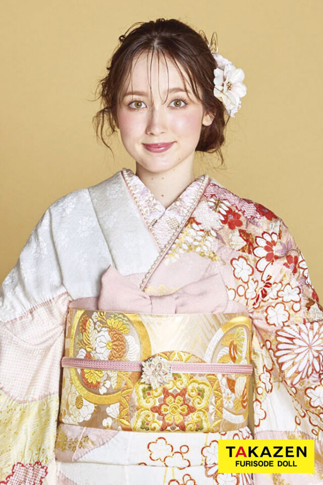 TAKAZENの振袖 /白色/ピンク色/古典/その他/ 最新作プレミアム古典