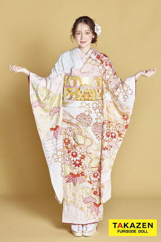 TAKAZENの振袖 /白色/ピンク色/古典/その他/ 最新作プレミアム古典