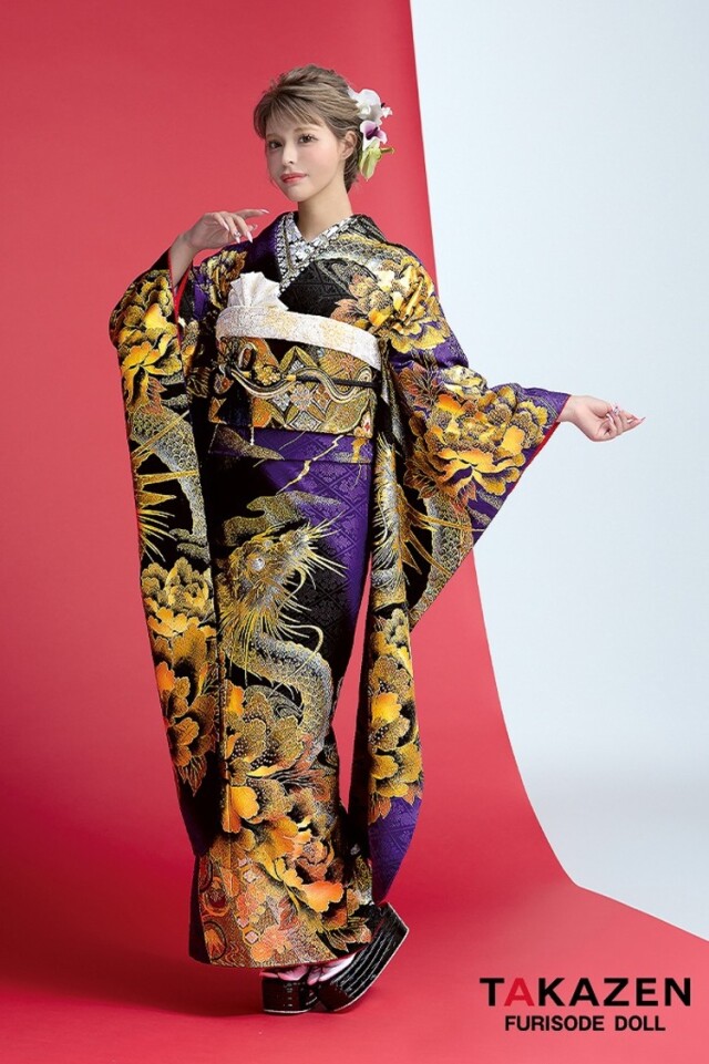 りり様　振袖フルセット　紫色　ブランド振袖　金駒刺繍　キラキラ　ゴージャスモダン りり様 振袖フルセット 紫色 ブランド振袖 金駒刺繍 キラキラ