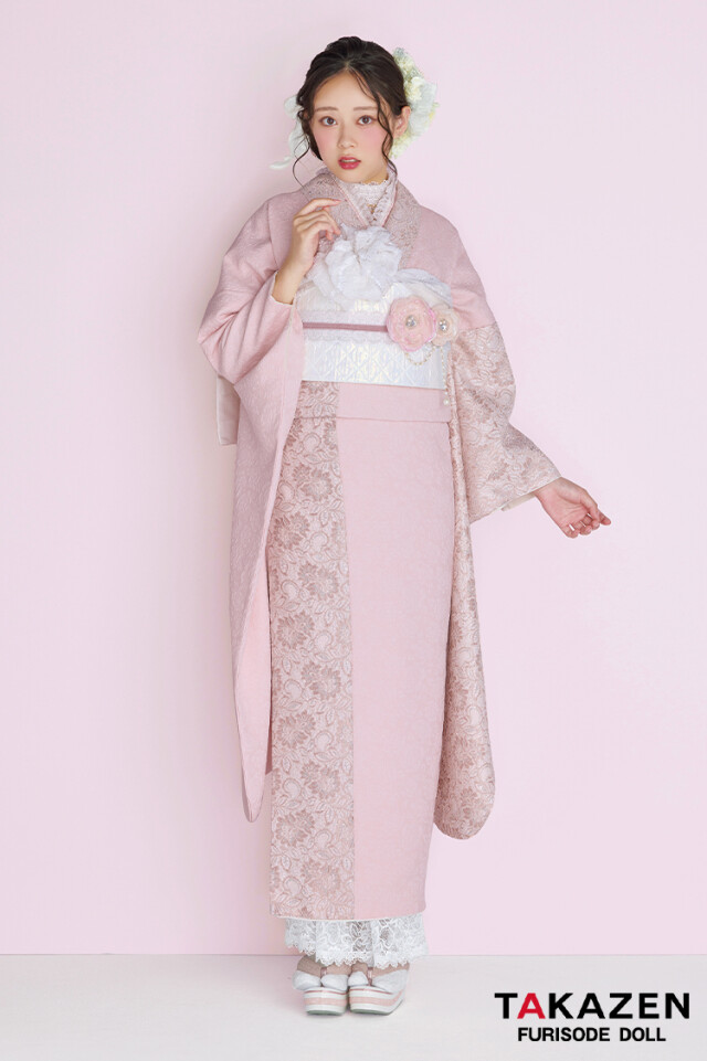 TAKAZENの振袖 /ピンク色/キュート/その他/ くすみカラーガーリー