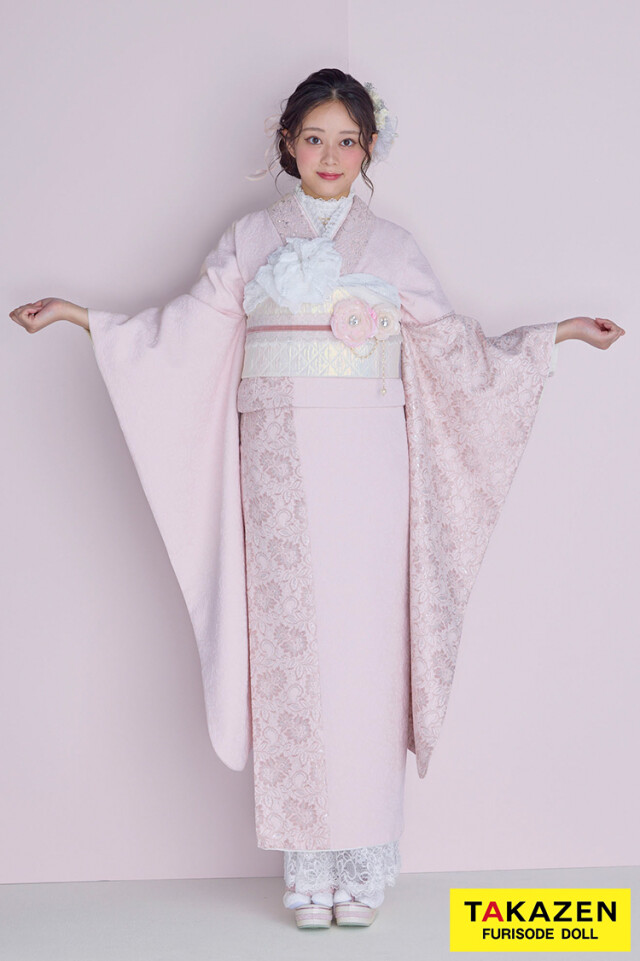 TAKAZENの振袖 /ピンク色/キュート/その他/ くすみカラーガーリー