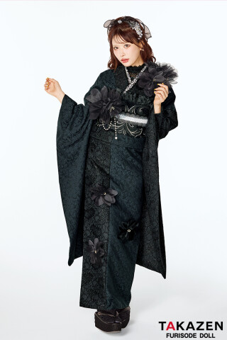 TAKAZENの振袖 /黒色/エレガント/その他/ 最新作ヴィンテージスタイル