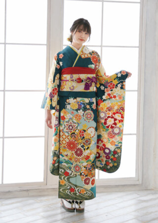 FURISODE ARCの振袖 /緑色/古典/花柄/ 18-0628 | My振袖