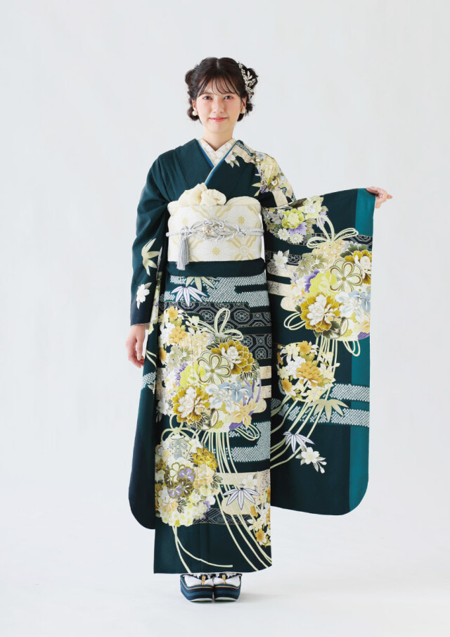 FURISODE ARCの振袖 /緑色/古典/花柄/ 24-1257【MOMOE】 | My振袖