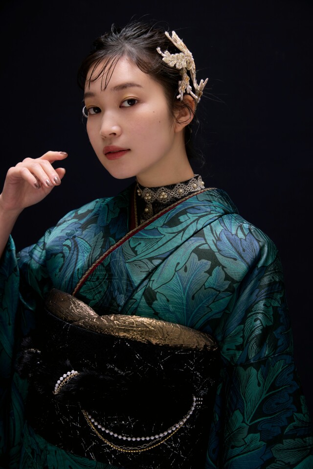 三井屋の振袖 /緑色/クール/その他/ OLD＆NEW 6043 | My振袖