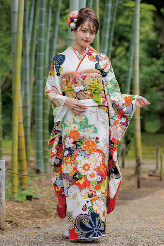 きもの濱田屋の振袖 /水色/緑色/レトロ/その他/ FL-a301 | My振袖