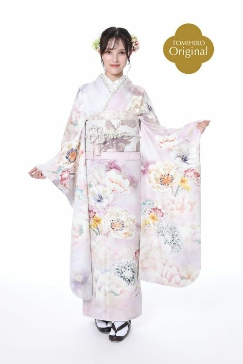 ⑤成人式　振袖　ふりそで　着物　振り袖 セゾンふりそで館の振袖 /白色/白色/レトロ/無地柄/ 03781白無地P | My振袖