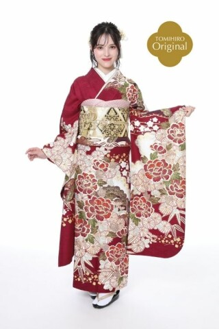 とみひろ振袖いちばん館の振袖 /黄色/ピンク色/キュート/花柄/ T-177