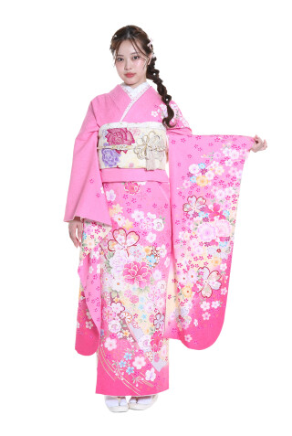 とみひろ振袖いちばん館の振袖 /黄色/ピンク色/キュート/花柄/ T-177