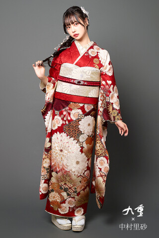 FURISODE LABの振袖 /紺色/古典/菊柄/ 【九重×中村里砂】RN-553 | My振袖