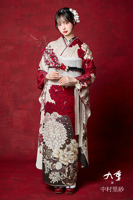 FURISODE LABの振袖 /白色/エレガント/花柄/ 【九重×中村里砂】RN-632