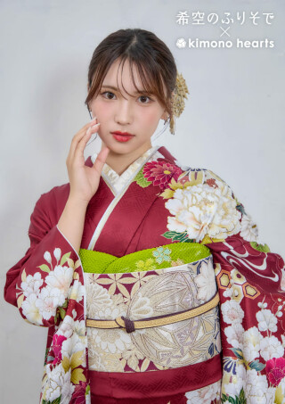 キモノハーツ／kimono heartsの振袖 /赤色/古典/花柄/ KH-576 希空の