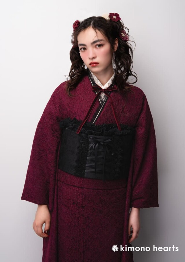 キモノハーツ／kimono heartsの振袖 /赤色/キュート/その他/ KH-564