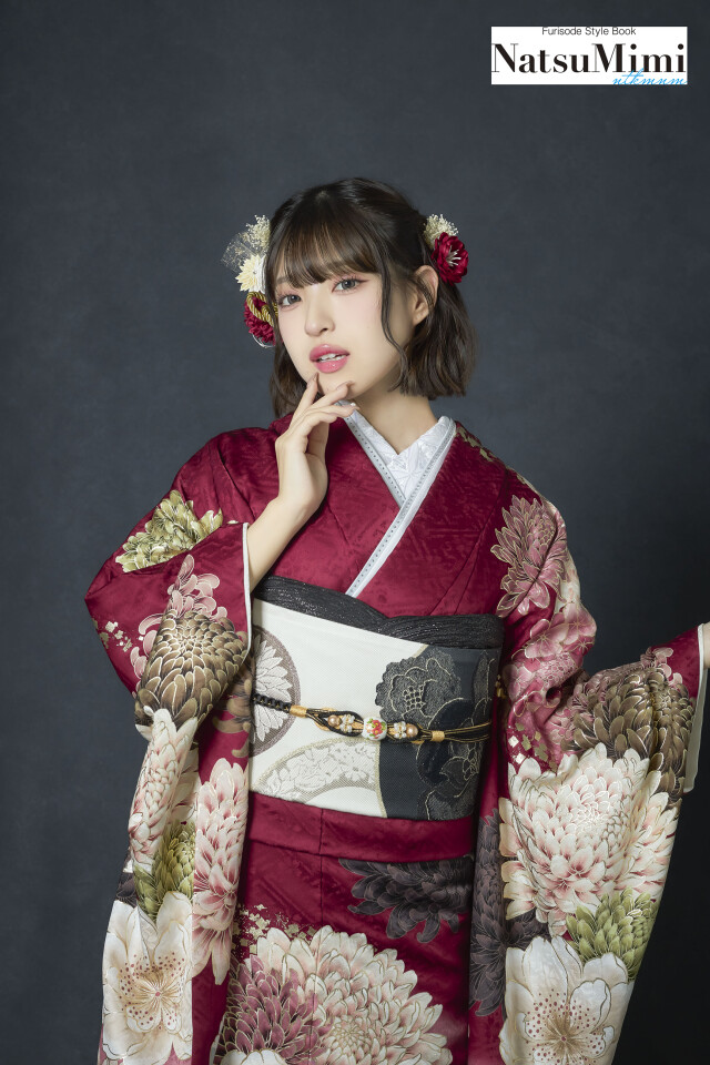 振袖 きものこまやの振袖 /赤色/白色/エレガント/牡丹柄/ Natsu Mimi