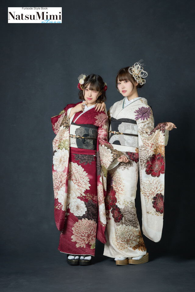 振袖 きものこまやの振袖 /赤色/白色/エレガント/牡丹柄/ Natsu Mimi