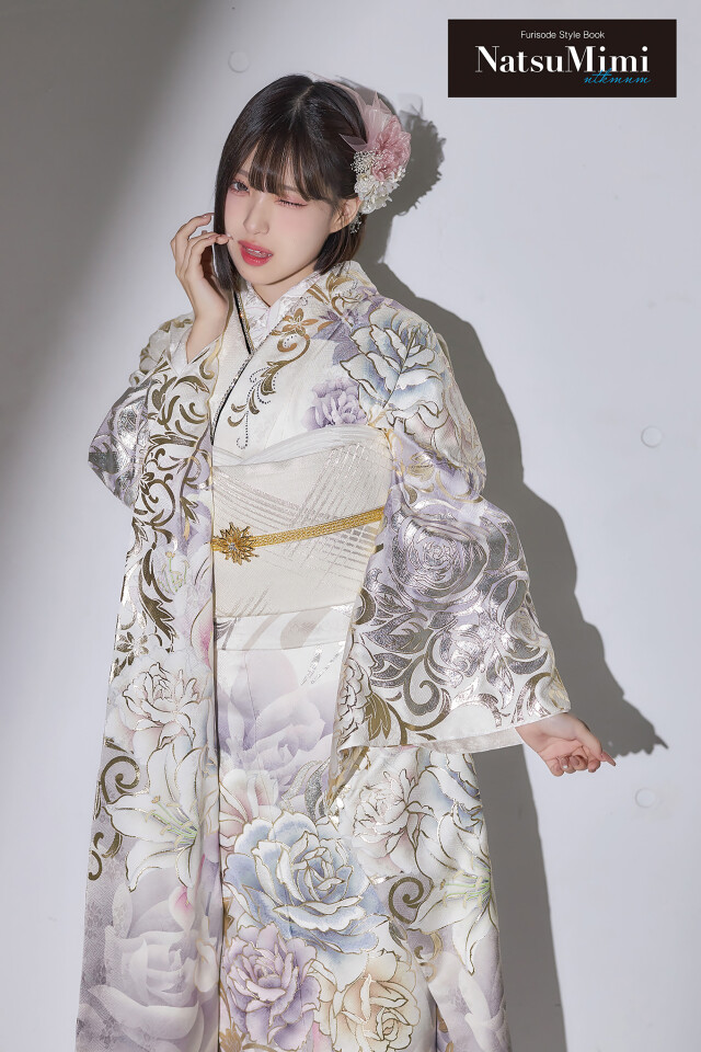 振袖 きものこまやの振袖 /シルバー色/白色/エレガント/その他/ Natsu