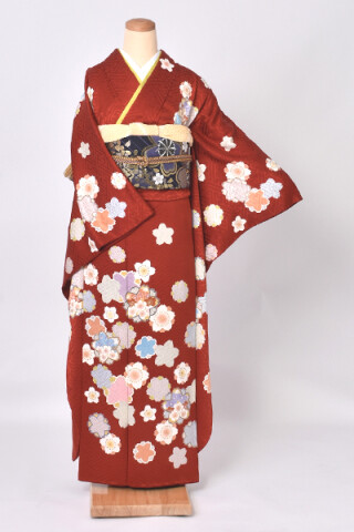 振袖（赤地に桜）【商品番号：y-fr438】_振袖_72075