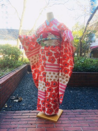 【tsumorichisato】オフ フラワー横段_振袖_43545
