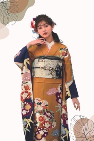 古典柄／芥子色（からしいろ）_振袖_83684