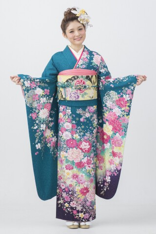 正直屋-和合店の振袖 /白色/エレガント/花柄/ レース振袖 RF6M2 | My振袖