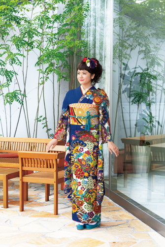 振袖フルセット(11点)成人式・老舗呉服店御誂・刺繍・銀彩・くすみ