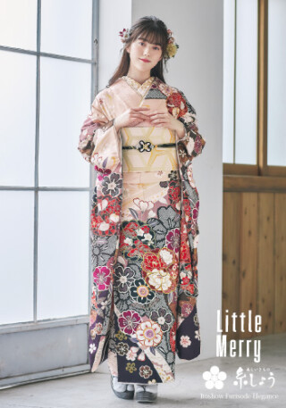美しいきもの 糸しょうの振袖 /黄色/茶色/クール/波柄/ 2022年 新柄 ...