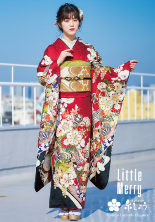 美しいきもの 糸しょうの振袖 /黄色/茶色/クール/波柄/ 2022年 新柄 ...