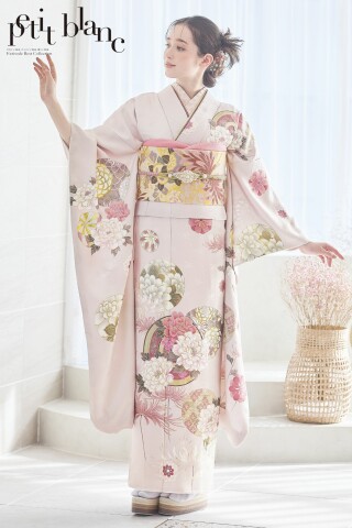 ピンク 振袖 正統派古典 ピンク/淡い色 かわいい振袖 桜柄/打ち出の小槌