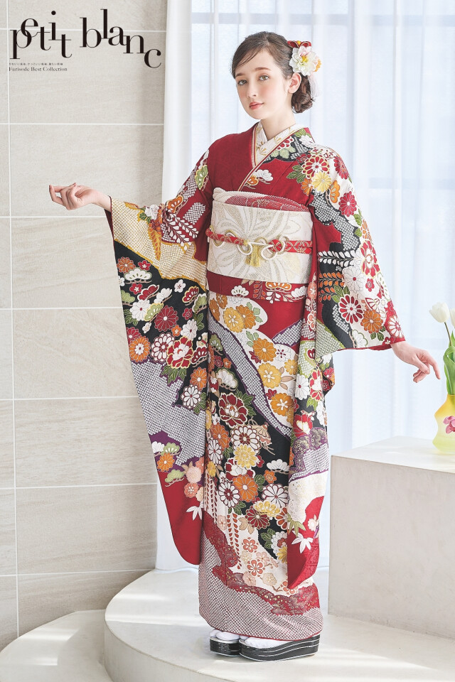 振袖レンタル おりえん｜大阪堺市の振袖 /赤色/白色/古典/菊柄