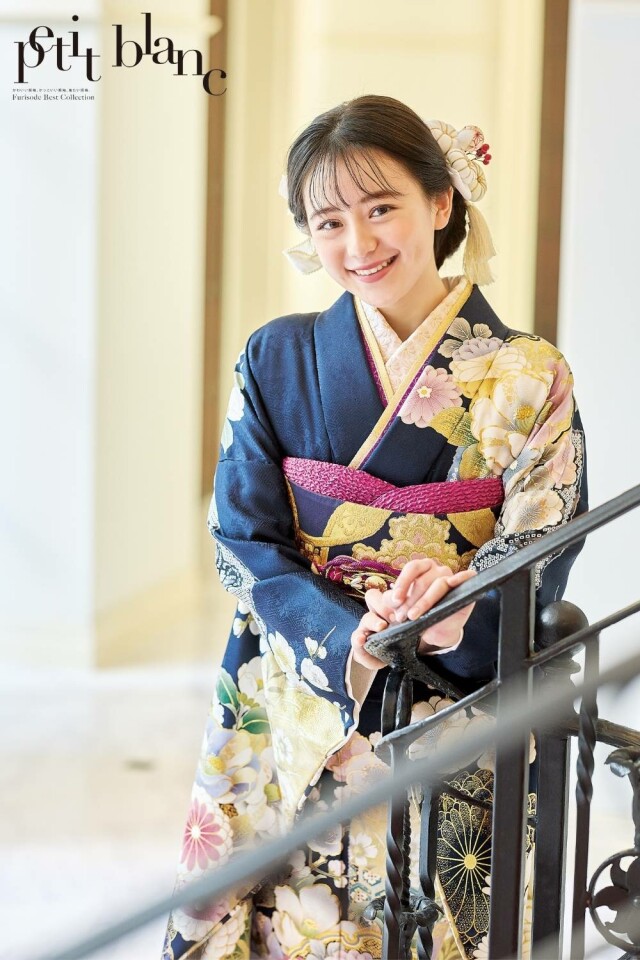 振袖レンタル おりえん｜大阪堺市の振袖 /青色/ピンク色/古典/市松柄