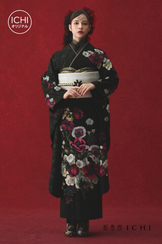 Kimono1717［アネモネブーケ］黒_振袖_77782