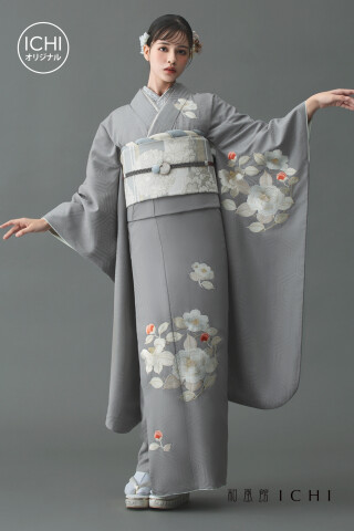 Kimono1733［つばき刺繍］グレー_振袖_80748