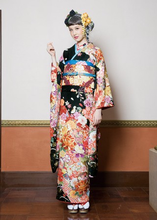J-ROSSO 黒花亀甲_振袖_5400