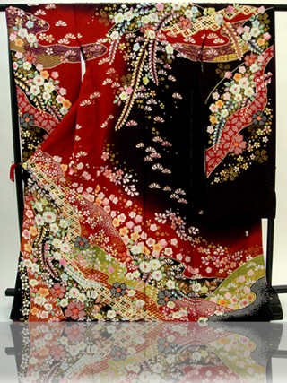 辻が花振袖　fu318　赤　辻が花_振袖_5743