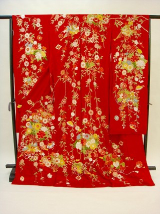 特選総刺繍　しだれ桜　扇　824_振袖_935