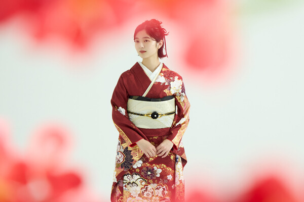 成人式　振袖　着物　やまと　赤　桜　小物セット 購入（25点フルセット）＋安心サポートパック / きものやまと