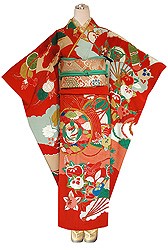 小鼓に扇面の図振袖_振袖_1751