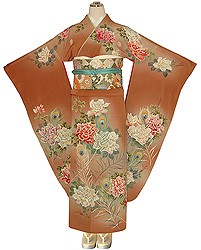 薔薇に孔雀の羽根文様振袖_振袖_1753