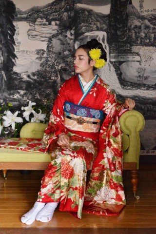No.750　 mi*more 紅光琳菊牡丹_振袖_18066