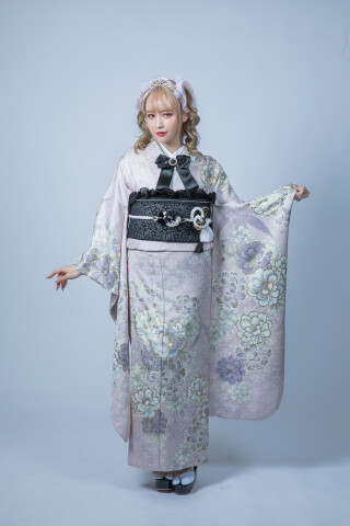 振袖レンタル＆販売 はい乃の振袖 /ピンク色/赤色/古典/蝶柄/ ピンク地