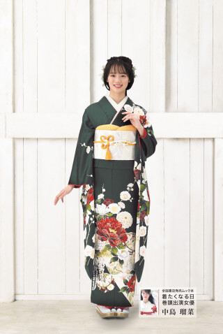 佐藤貸衣裳店の振袖 /オレンジ色/赤色/古典/花柄/ オレンジ*☆花柄