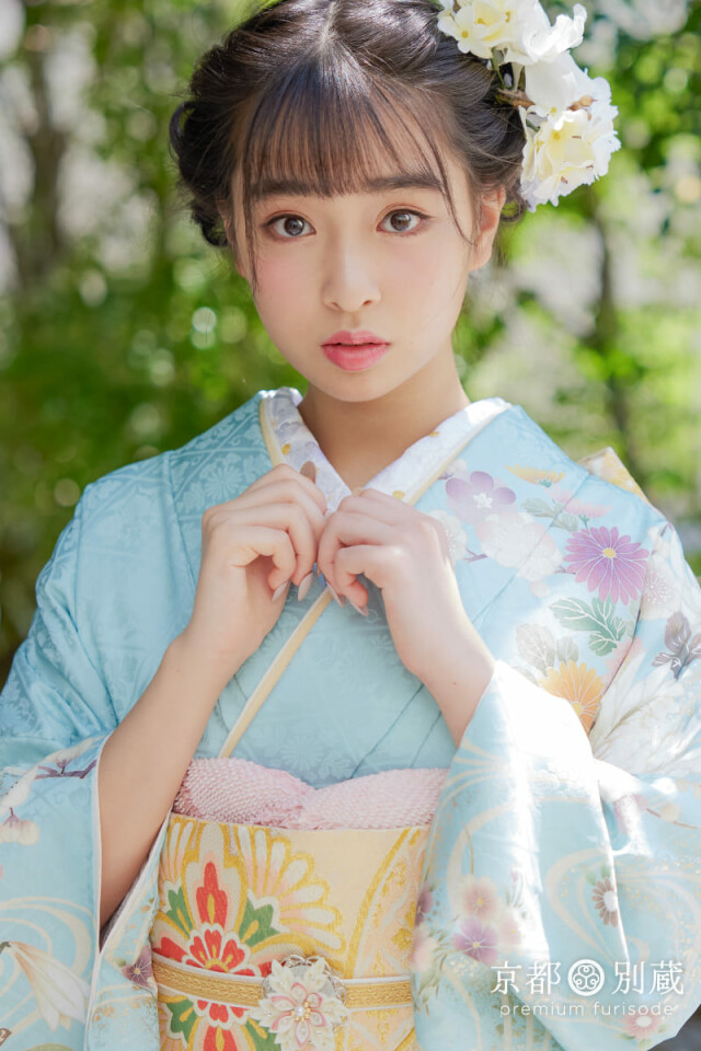 ふりそで 横浜 別蔵 -Furisode Yokohama Betsukura-の振袖 /水色/青色