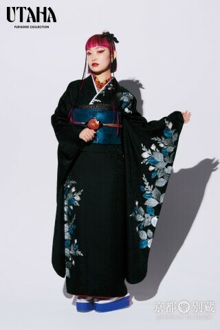 ふりそで 横浜 別蔵 -Furisode Yokohama Betsukura-の振袖 /黒色/青色