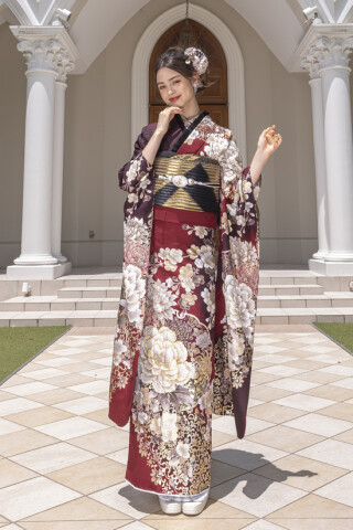 ブライダル優美厚狭本店の振袖 /赤色/古典/菊柄/ 白石麻衣 SM3 | My振袖