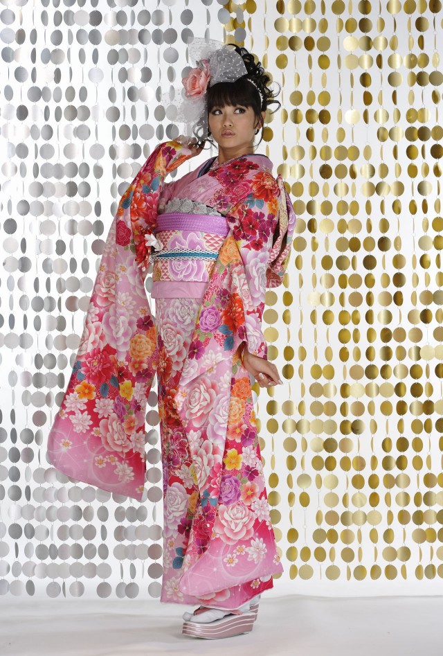 ブライダルセンター雅の振袖 /ピンク色/キュート/桜柄/ No1106Be's振袖