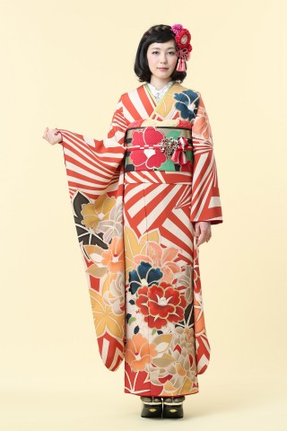 限定ブランド「ミモア」Art Deco おもかげ（朱）_振袖_37731
