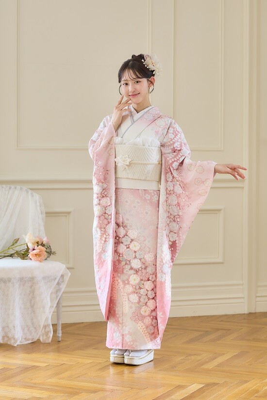 振袖23 かど屋 西尾本店の振袖 /ピンク色/古典/花柄/ Allure | My振袖